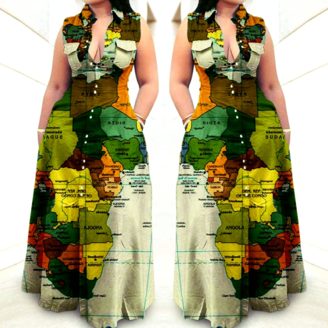 Map the World Dress Treasur's Secret Exchange Boutique Map the World Dress Treasur's Secret Exchange Boutique